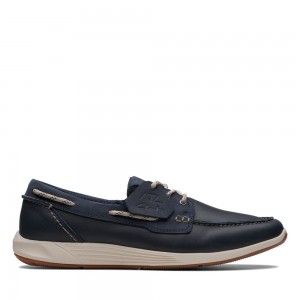 Clarks ATL Sail Go παπουτσια ιστιοπλοιας ανδρικα σκουρο μπλε | GR896341