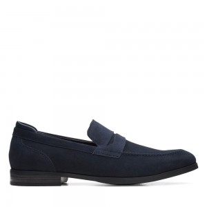 Clarks Bradish Ease Loafers ανδρικα σκουρο μπλε | GR098213