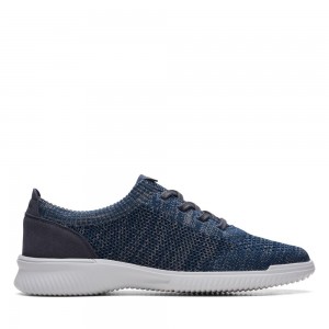 Clarks Donaway Knit Αθλητικα Παπουτσια ανδρικα σκουρο μπλε | GR436102