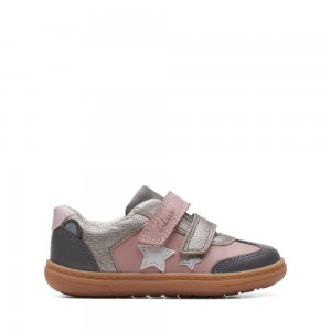 Clarks Flash Print Toddler Παπουτσια για κοριτσια ροζ | GR967512