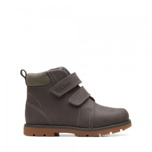 Clarks Heath Strap Toddler Μποτακια για αγορια γκρι | GR895461