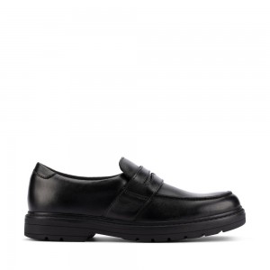 Clarks Loxham Craft Youth Παπουτσια για σχολειο για αγορια μαυρα | GR970341