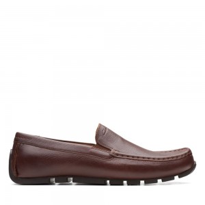 Clarks Oswick Plain παπουτσια ιστιοπλοιας ανδρικα σκούρο καφε | GR218465