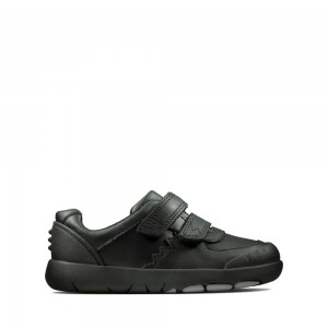 Clarks Rex Pace Toddler Παπουτσια για σχολειο για κοριτσια μαυρα | GR806391