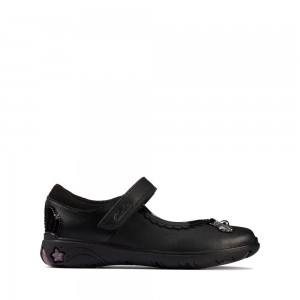 Clarks Sea Shimmer Toddler Παπουτσια για σχολειο για κοριτσια μαυρα | GR469782