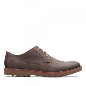 Clarks Vargo Plain επισημα παπουτσια ανδρικα σκούρο καφε | GR617024