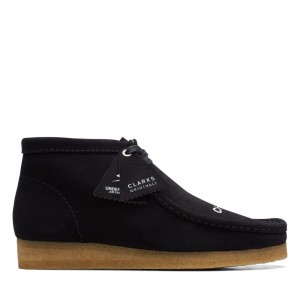 Clarks Wallabee Boot Μποτακια ανδρικα μαυρα | GR267308