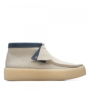 Clarks Wallabee Cup Boot Μποτακια ανδρικα ασπρα | GR328015