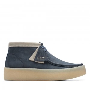 Clarks Wallabee Cup Boot Μποτακια ανδρικα μπλε | GR794182