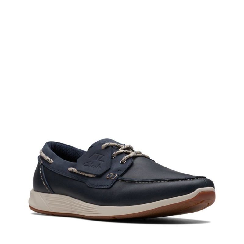 Clarks ATL Sail Go παπουτσια ιστιοπλοιας ανδρικα σκουρο μπλε | GR896341