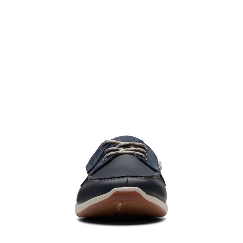 Clarks ATL Sail Go παπουτσια ιστιοπλοιας ανδρικα σκουρο μπλε | GR896341