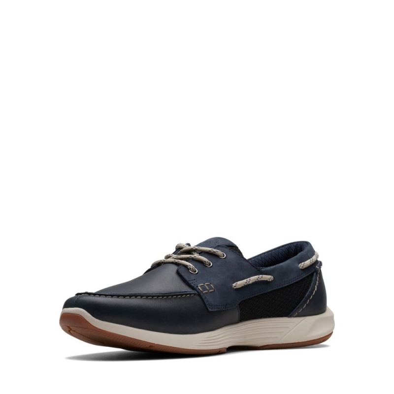 Clarks ATL Sail Go παπουτσια ιστιοπλοιας ανδρικα σκουρο μπλε | GR896341