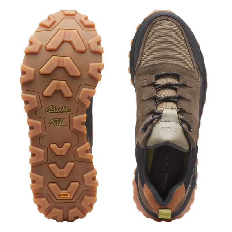 Clarks ATL Trek Lo GORE-TEX Αθλητικα Παπουτσια ανδρικα σκούρο Ελιά | GR618527