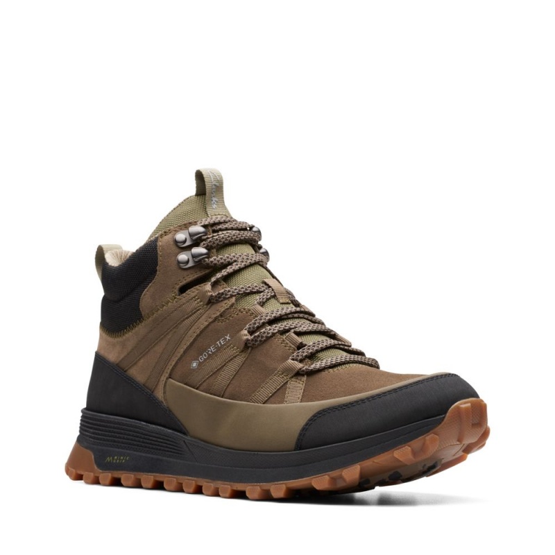 Clarks ATL Trek Rise GORE-TEX Μποτακια ανδρικα σκούρο Ελιά | GR160328