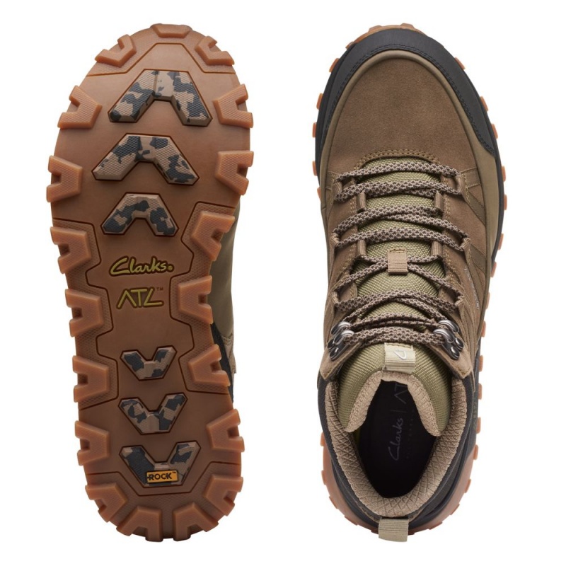 Clarks ATL Trek Rise GORE-TEX Αθλητικα Παπουτσια ανδρικα σκούρο Ελιά | GR623097