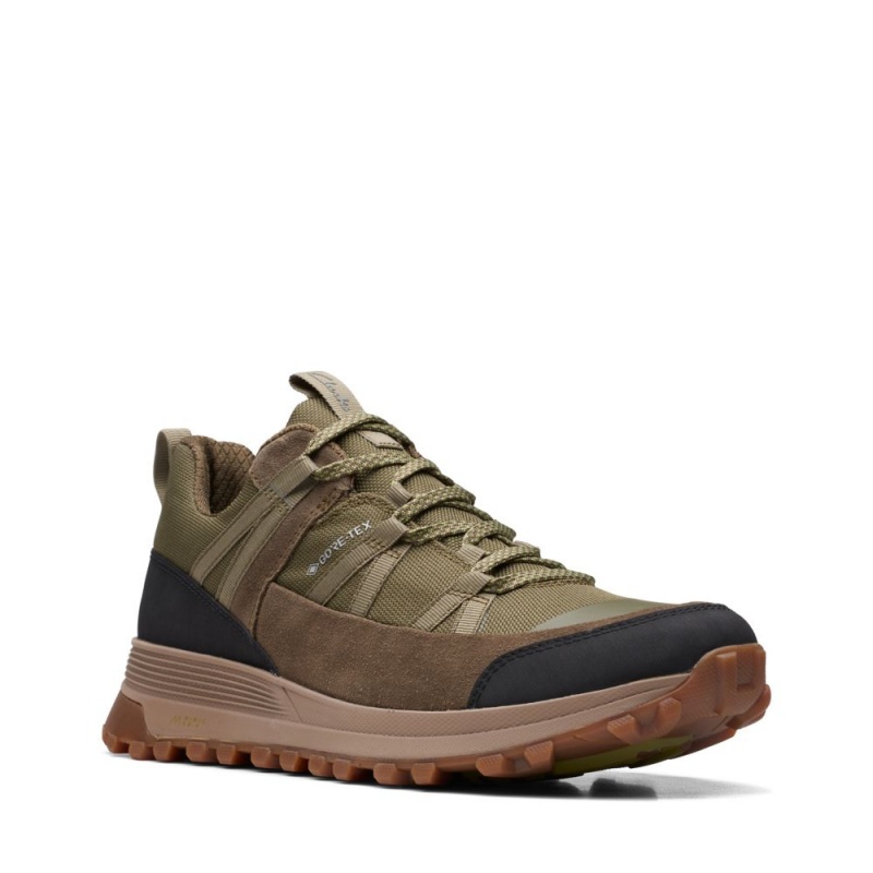 Clarks ATL Trek Run GORE-TEX Αθλητικα Παπουτσια ανδρικα σκούρο Ελιά | GR682051