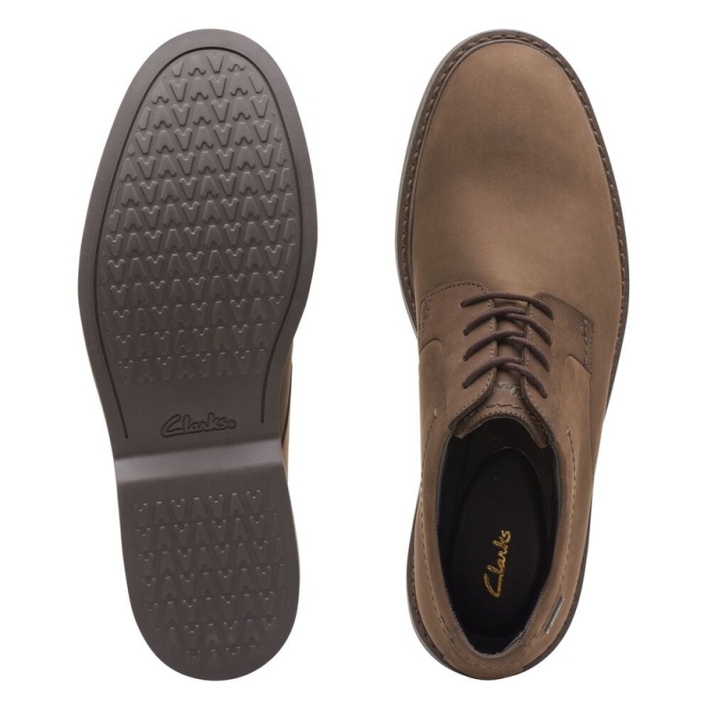 Clarks Atticus LT Lo GTX επισημα παπουτσια ανδρικα σκούρο καφε | GR674251