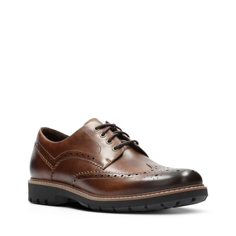 Clarks Batcombe Wing επισημα παπουτσια ανδρικα σκούρο καφε | GR798346