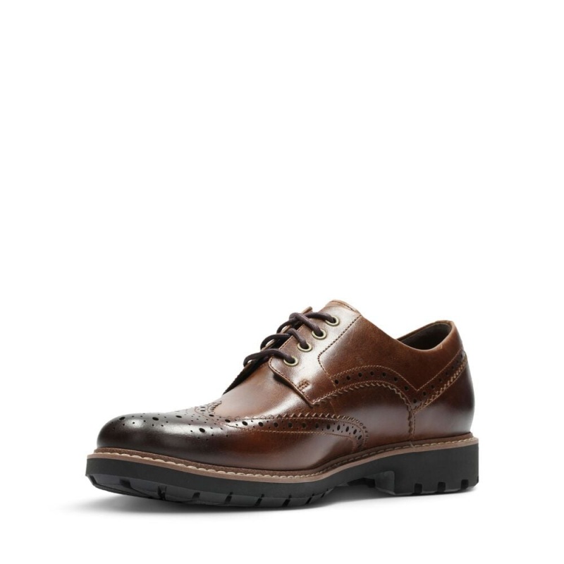 Clarks Batcombe Wing επισημα παπουτσια ανδρικα σκούρο καφε | GR798346