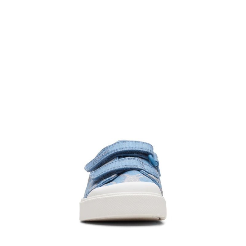 Clarks City Bright Toddler καμβα παπουτσια για αγορια μπλε Πολύχρωμο | GR396147