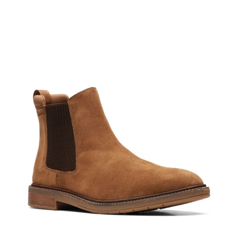 Clarks Clarkdale Hall Chelsea Boots ανδρικα καφε | GR129534