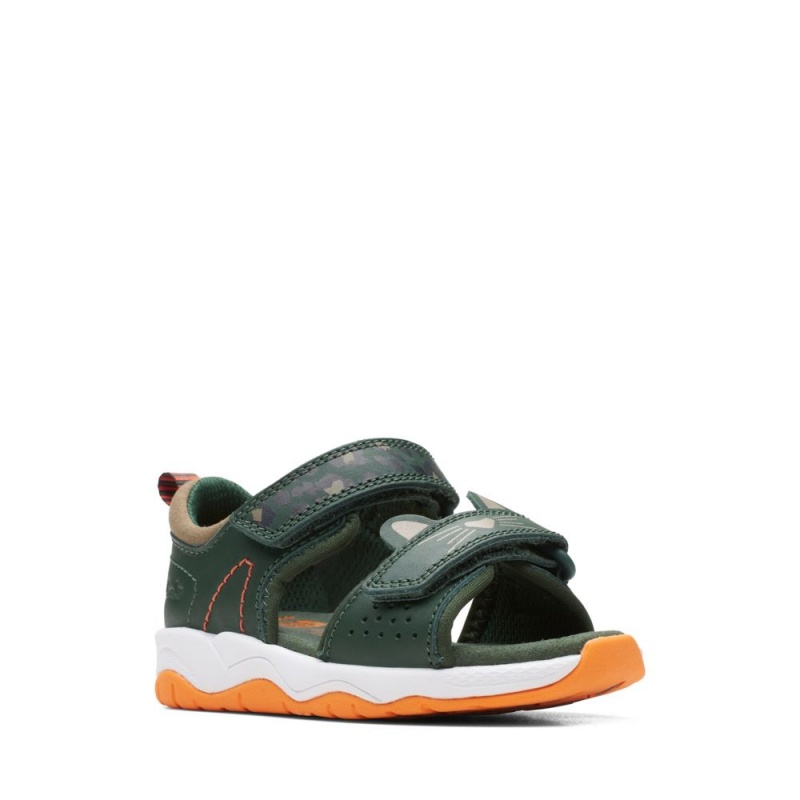 Clarks Clowder Print Toddler Σανδαλια για αγορια Χακί | GR087329