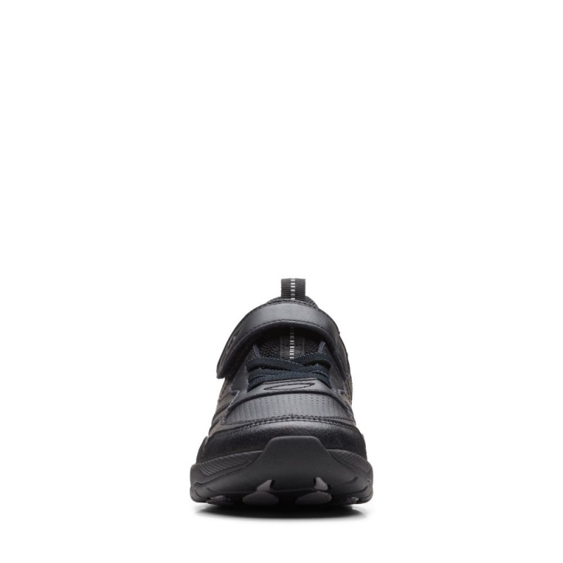 Clarks Clowder Sprint Older Παπουτσια για σχολειο για αγορια μαυρα | GR392408