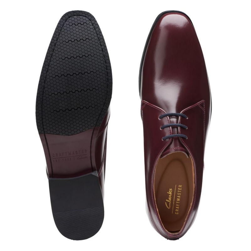 Clarks Craft Clifton Lo επισημα παπουτσια ανδρικα μπορντο | GR581093