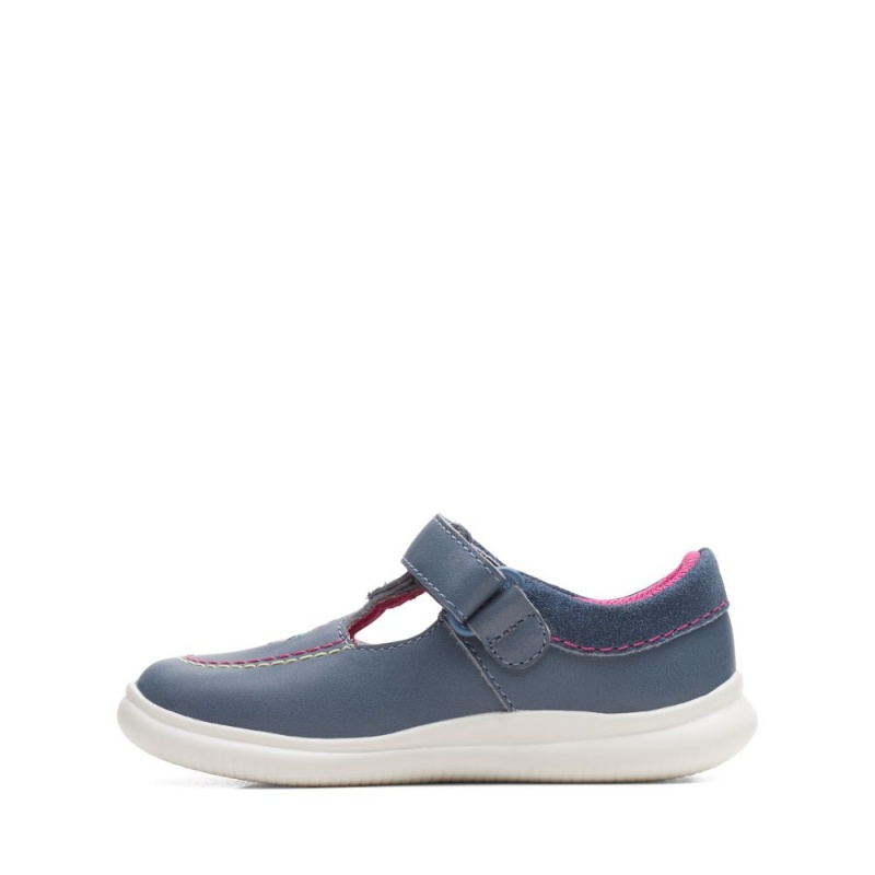 Clarks Crest Prom Toddler Παπουτσια για κοριτσια σκούρο μπλε | GR274150