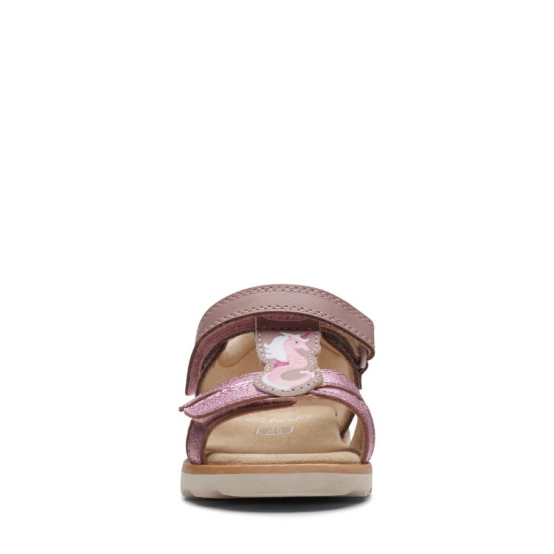 Clarks Crown Brill Toddler Σανδαλια για κοριτσια ροζ | GR496571