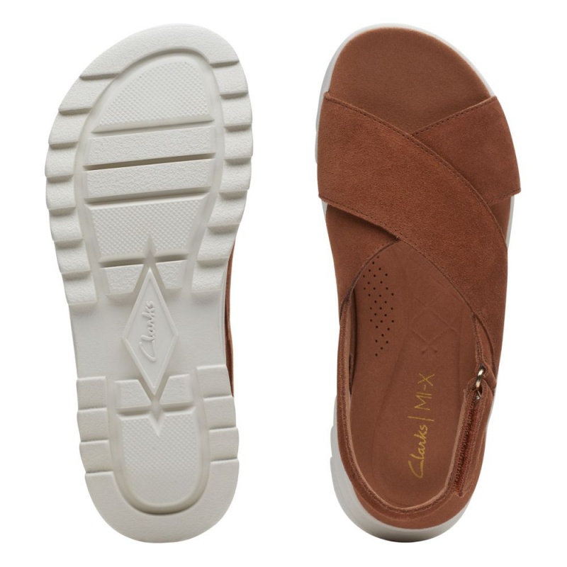 Clarks Dash Lite Wish σανδαλια για περπατημα γυναικεια σκούρο καφε | GR301426