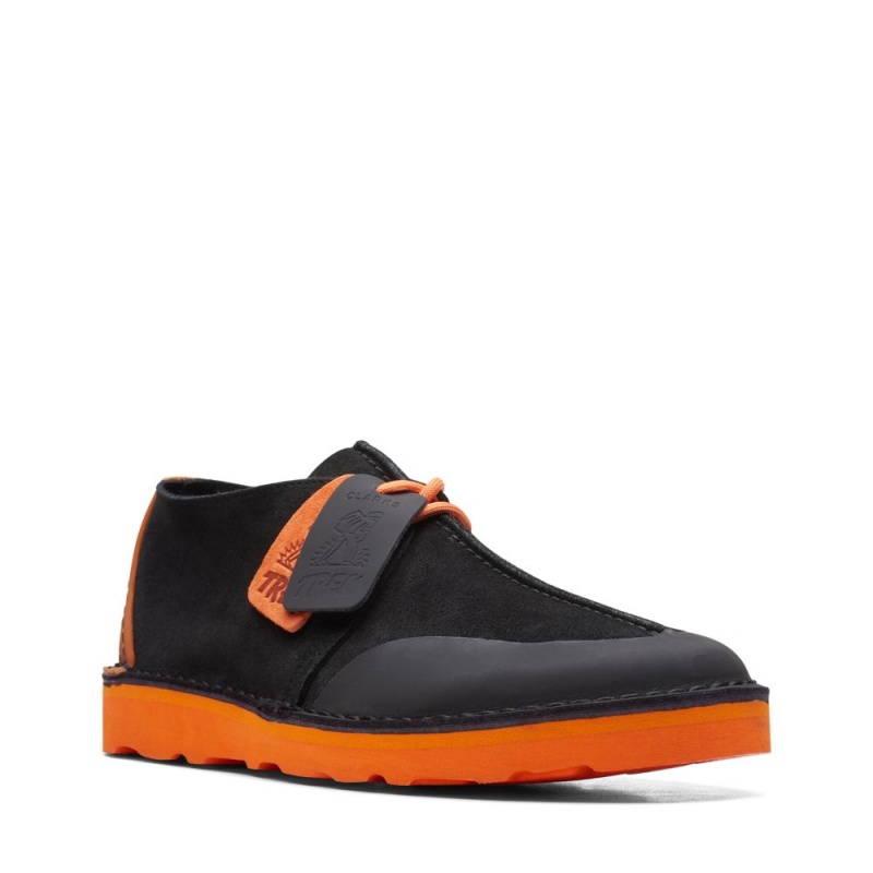 Clarks Desert Trek FTRE παπουτσια casual ανδρικα Black/Orange | GR539271