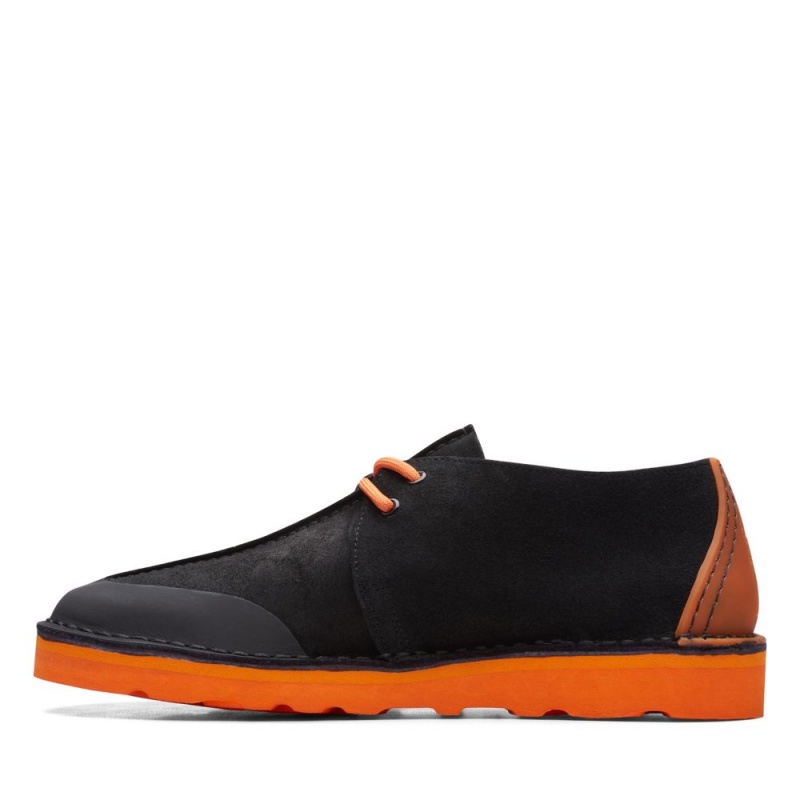 Clarks Desert Trek FTRE παπουτσια casual ανδρικα Black/Orange | GR539271