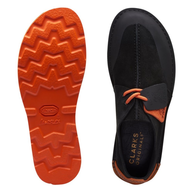 Clarks Desert Trek FTRE παπουτσια casual ανδρικα Black/Orange | GR539271