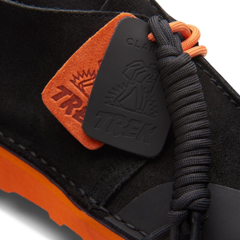 Clarks Desert Trek FTRE παπουτσια casual ανδρικα Black/Orange | GR539271