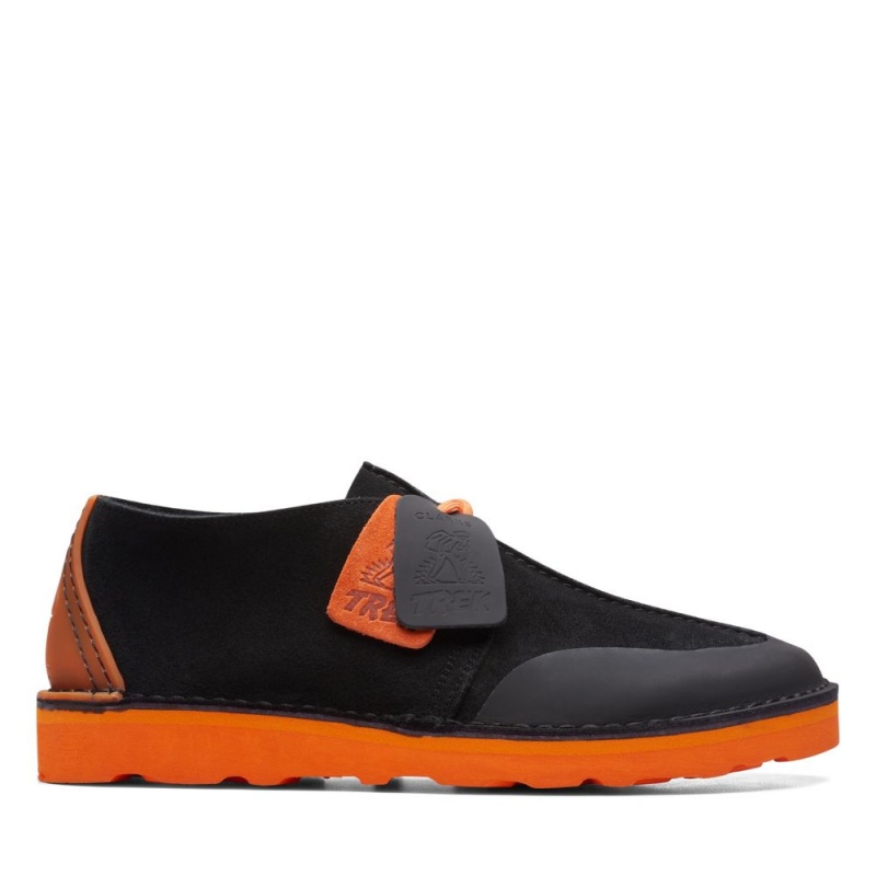 Clarks Desert Trek FTRE παπουτσια casual ανδρικα Black/Orange | GR539271