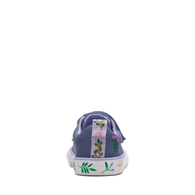 Clarks Foxing Lo Toddler καμβα παπουτσια για κοριτσια μπλε | GR275864