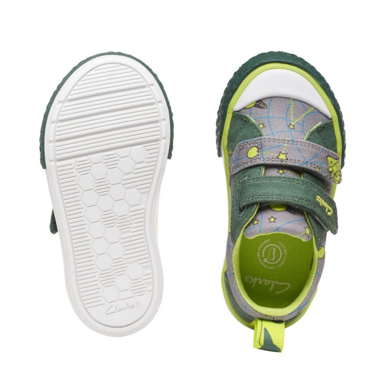 Clarks Foxing Lo Toddler καμβα παπουτσια για κοριτσια γκρι | GR384750