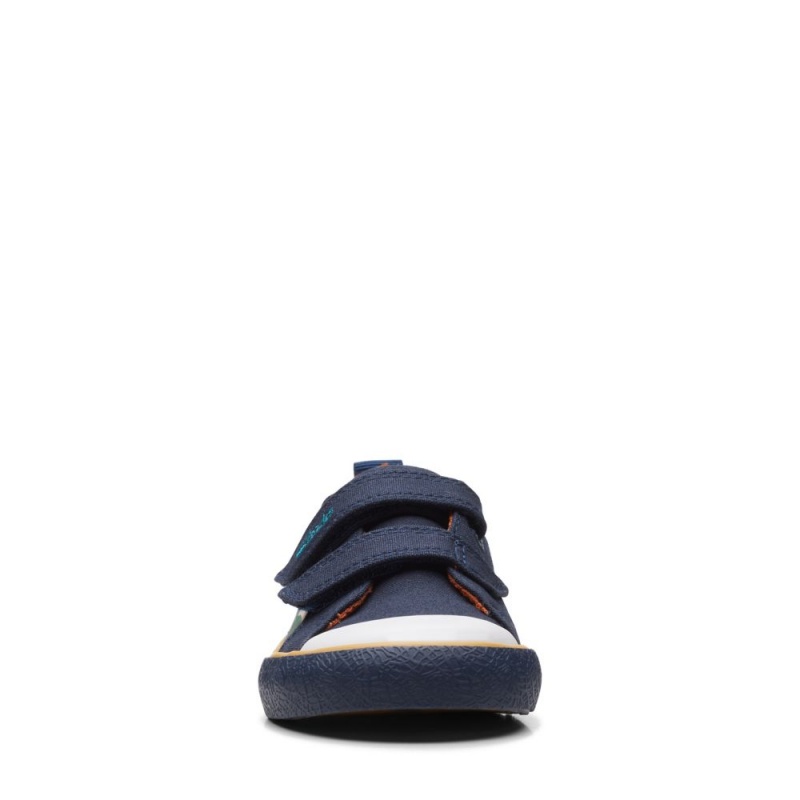 Clarks Foxing Play Toddler καμβα παπουτσια για κοριτσια σκουρο μπλε | GR298013