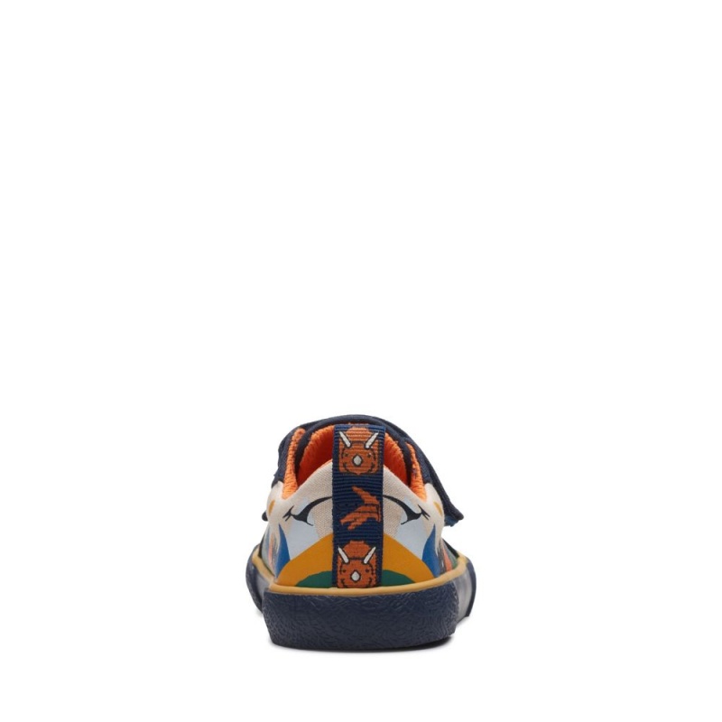 Clarks Foxing Play Toddler καμβα παπουτσια για κοριτσια σκουρο μπλε | GR298013