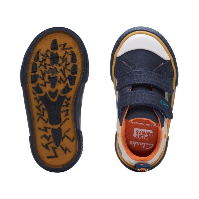 Clarks Foxing Play Toddler καμβα παπουτσια για κοριτσια σκουρο μπλε | GR298013