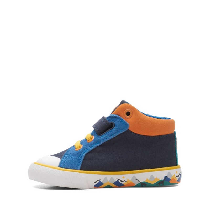 Clarks Foxing Pop Toddler καμβα παπουτσια για κοριτσια σκουρο μπλε | GR380725