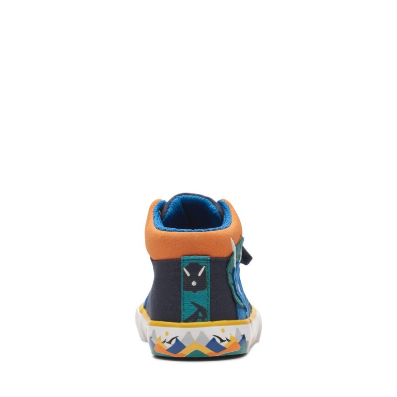 Clarks Foxing Pop Toddler καμβα παπουτσια για κοριτσια σκουρο μπλε | GR380725