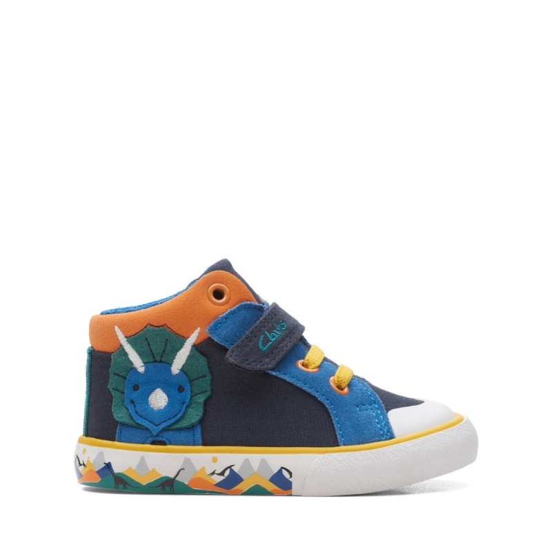 Clarks Foxing Pop Toddler καμβα παπουτσια για κοριτσια σκουρο μπλε | GR380725