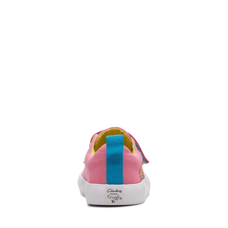 Clarks Foxing Tor Lo Toddler καμβα παπουτσια για κοριτσια ροζ | GR379628