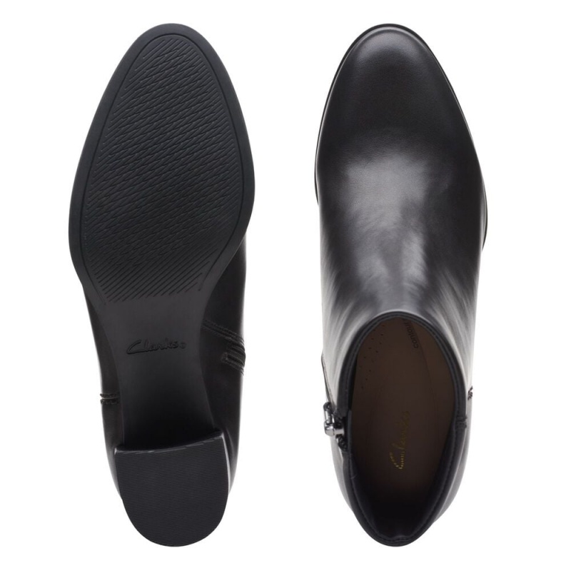 Clarks Freva 55 Zip Μποτακια με τακουνι γυναικεια μαυρα | GR968742