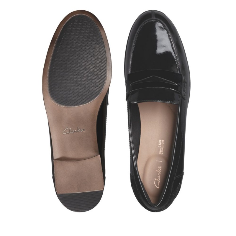 Clarks Hamble Loafers γυναικεια μαυρα | GR764281