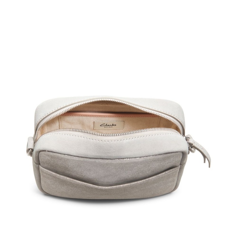 Clarks Kierra Strap Τσάντες Cross Body γυναικεια γκρι μεταλλικός | GR702619