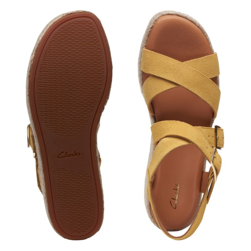 Clarks Kimmei Buckle Πεδιλα Πλατφορμεσ γυναικεια κίτρινα | GR346128