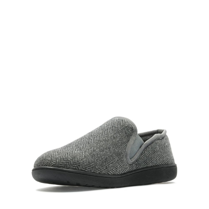 Clarks King Ease παντοφλες ανδρικα σκούρο γκρι | GR317598